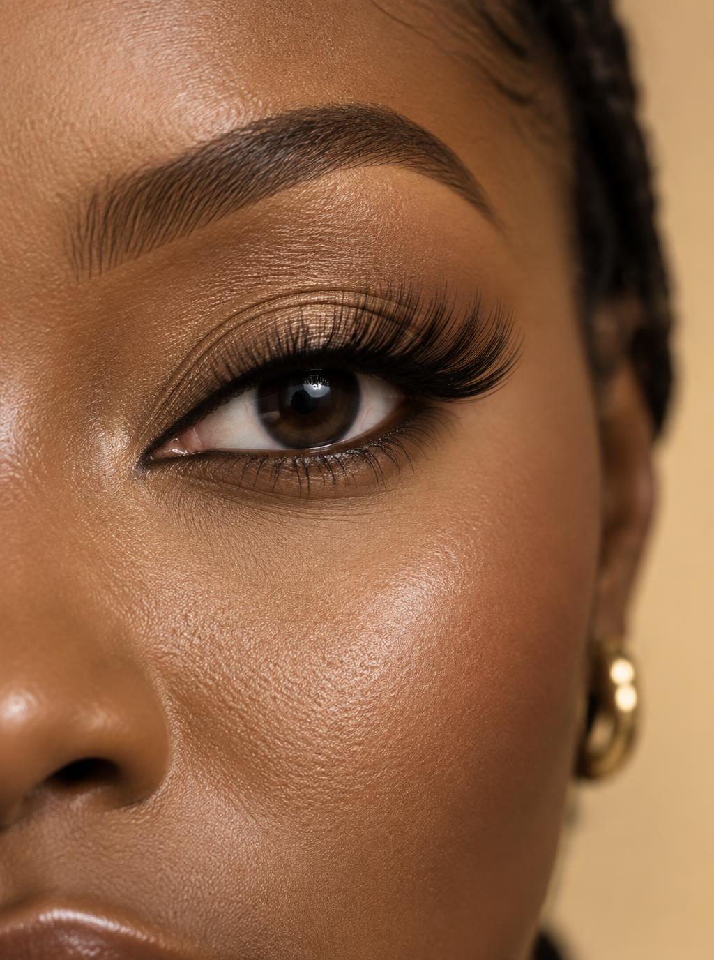 Detailed premium eyelash extensions